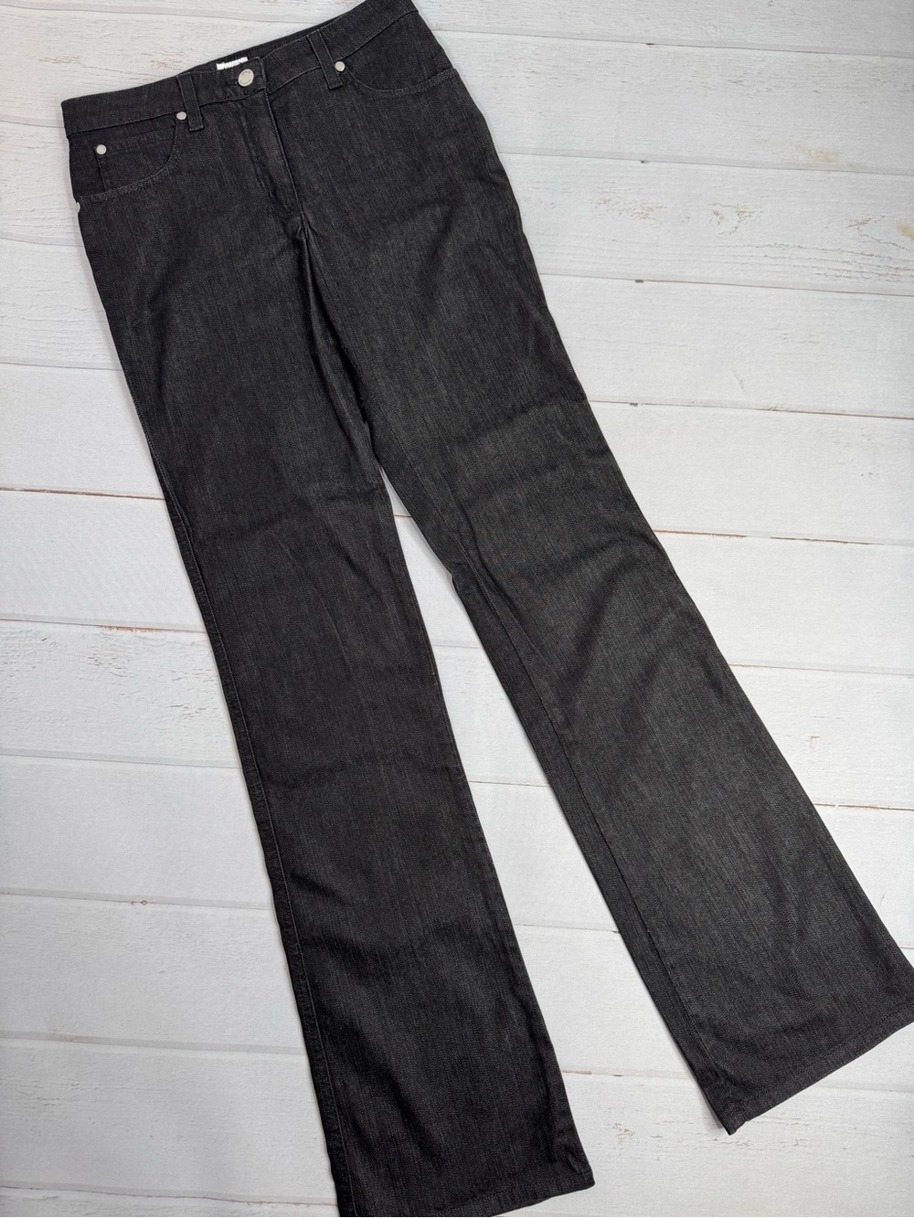 Armani Collezioni Bootcut Denim Trousers Black Size 4